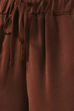 Satin Drawstring Waist Trousers