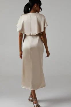 Satin Halter Bridesmaids Maxi Dress