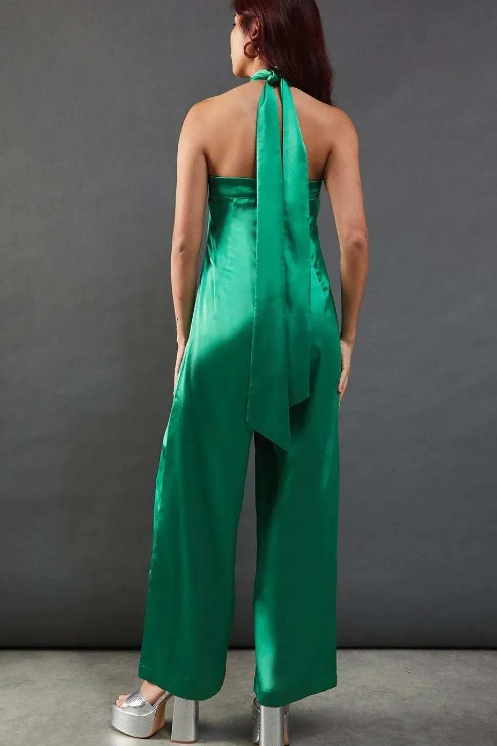 Satin Halterneck Jumpsuit