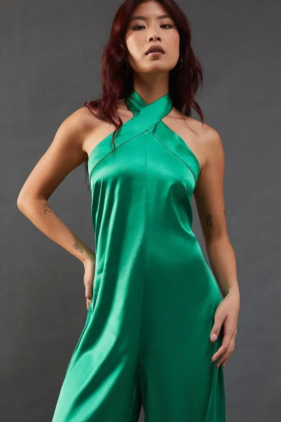 Satin Halterneck Jumpsuit