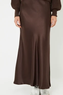 Satin Maxi Slip Skirt