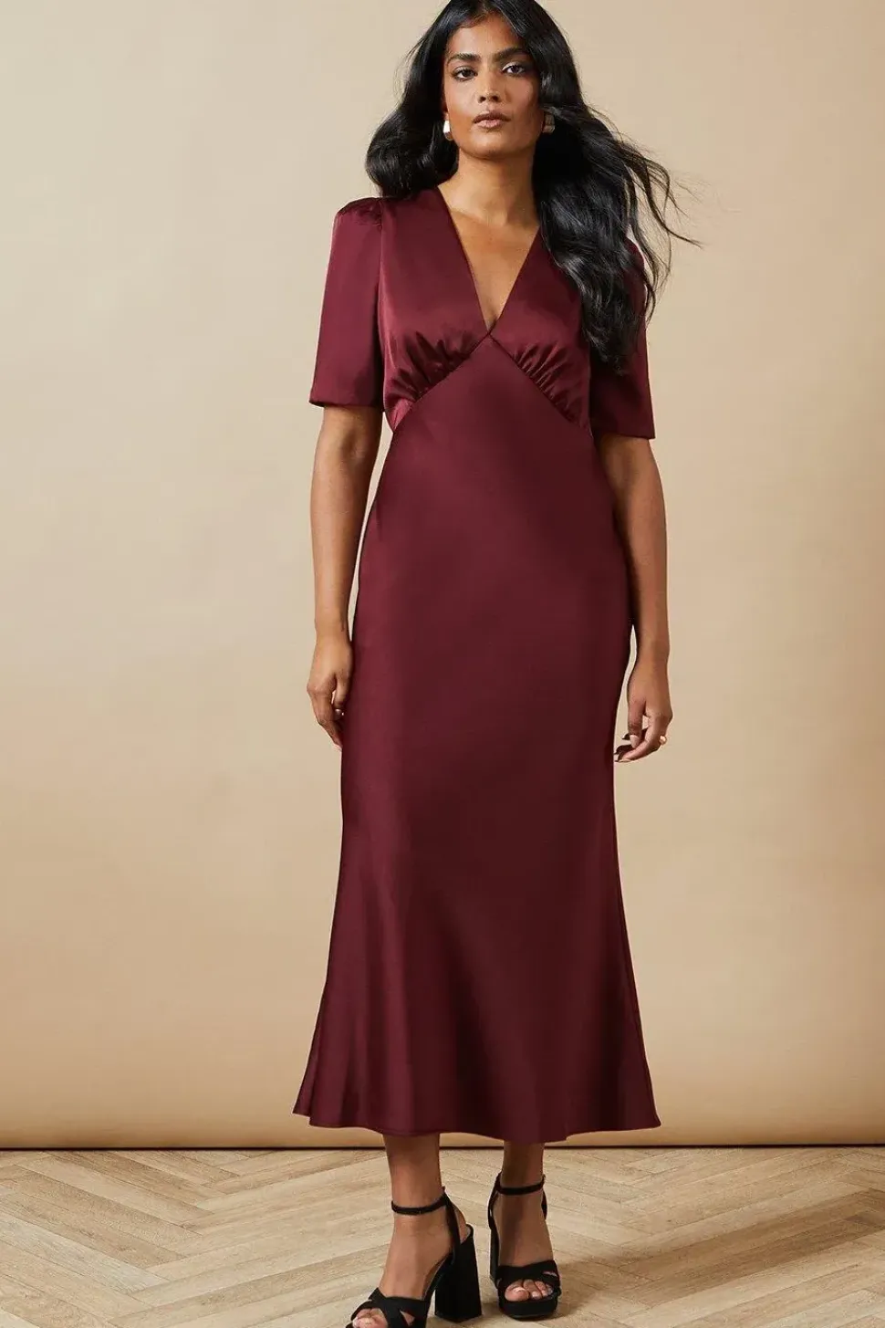 Satin Midaxi Dress