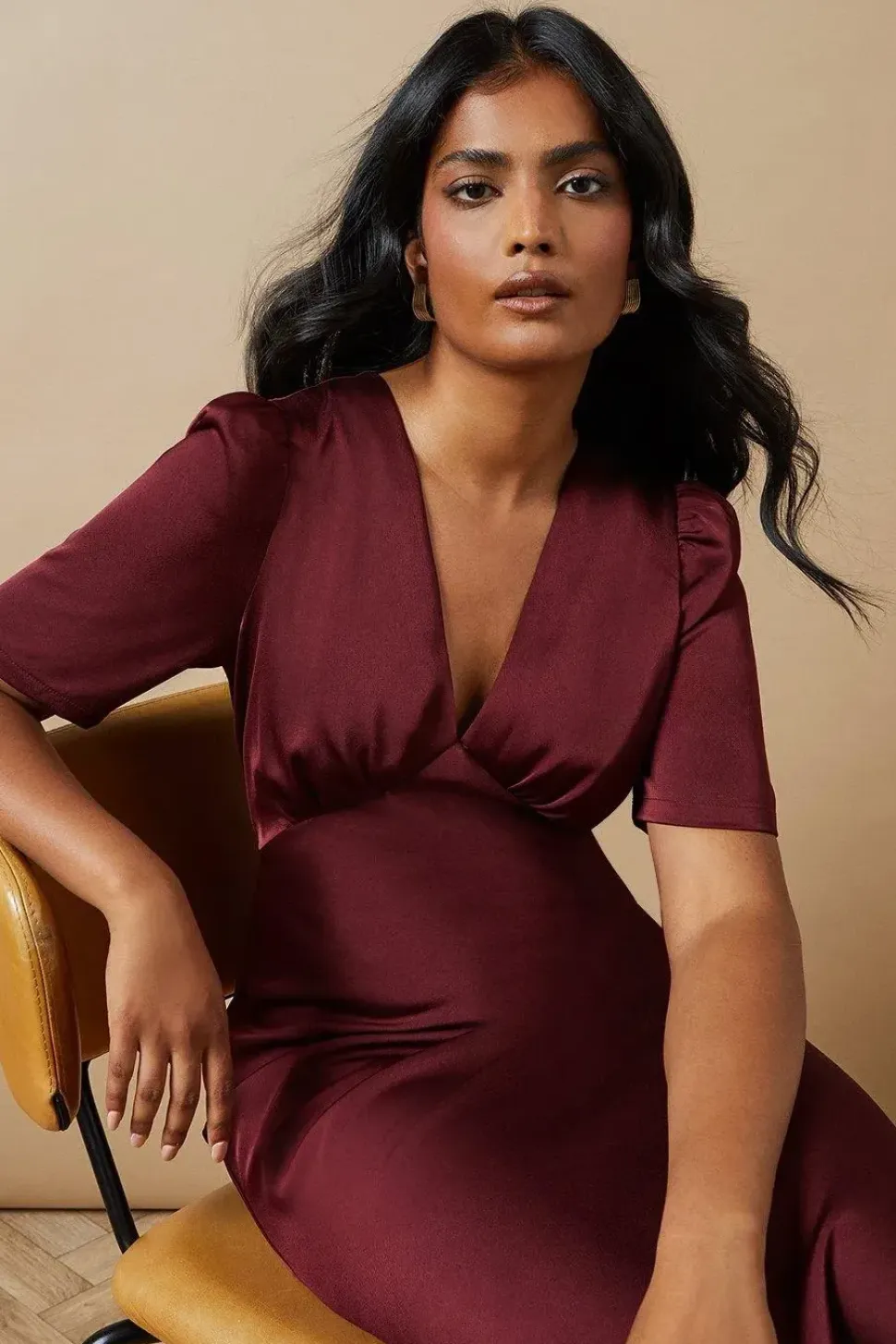 Satin Midaxi Dress