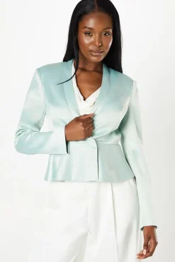 Satin Stretch Tailored Jacket