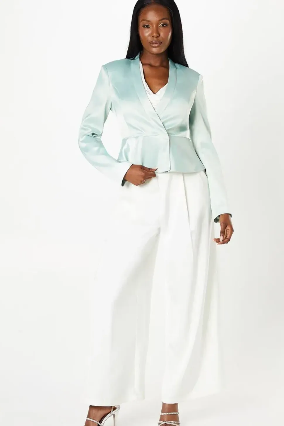 Satin Stretch Tailored Jacket