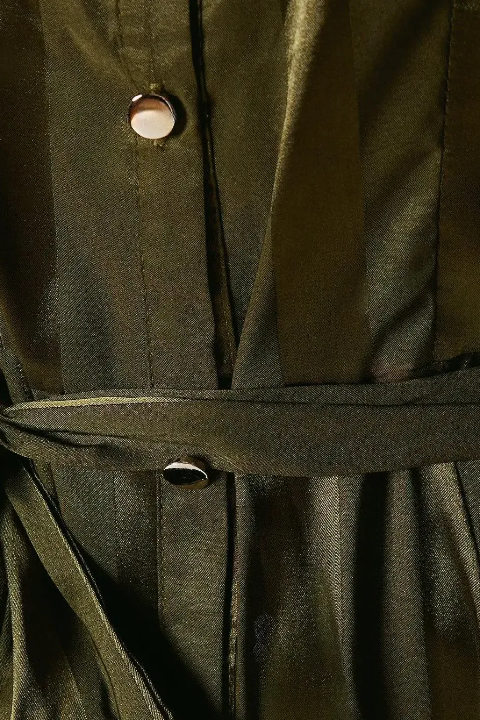 Satin Stripe Shirt Dress