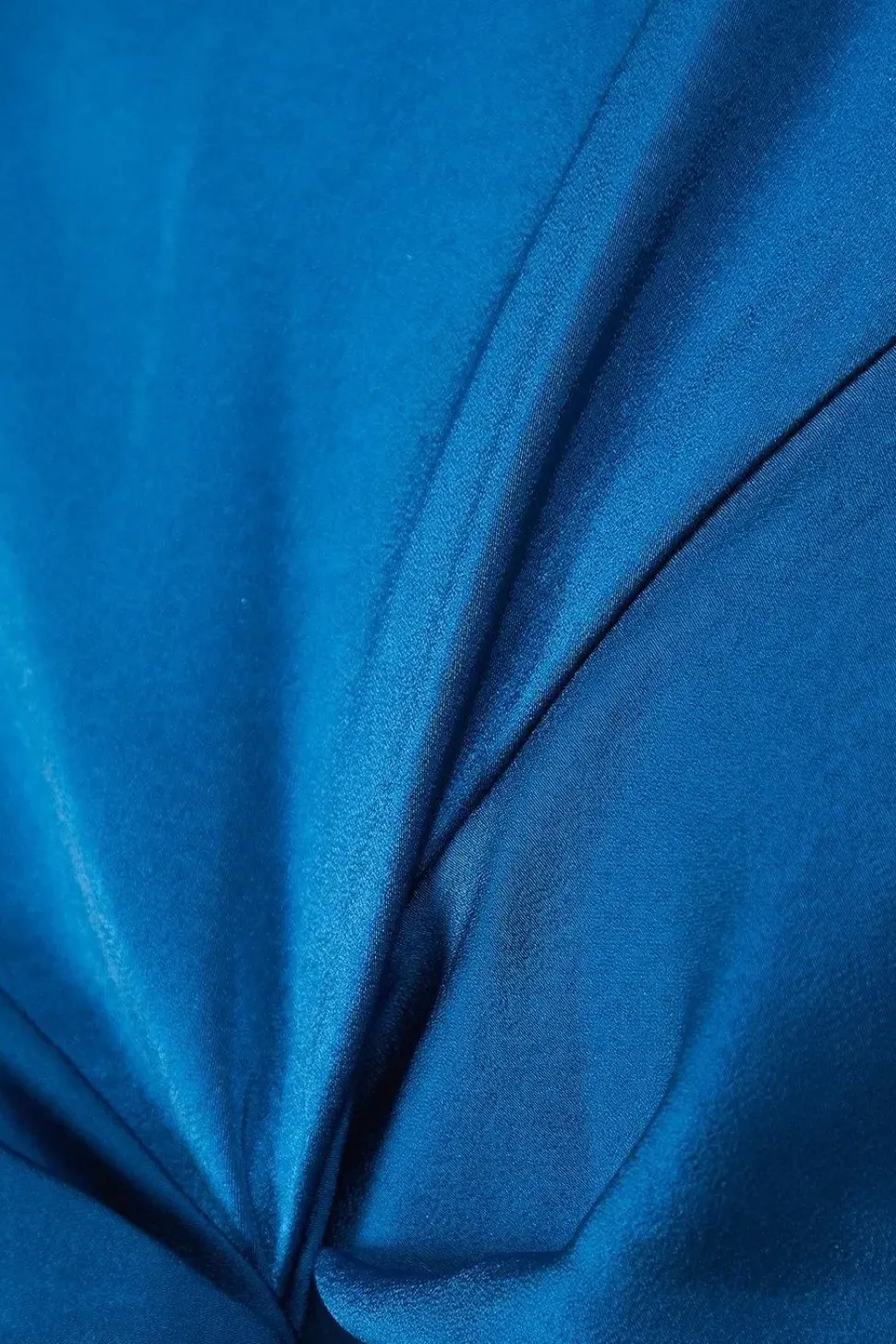 Satin Twist Front Bias Midi Dress