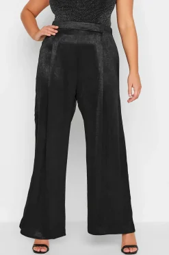 Satin Wide Leg Trousers
