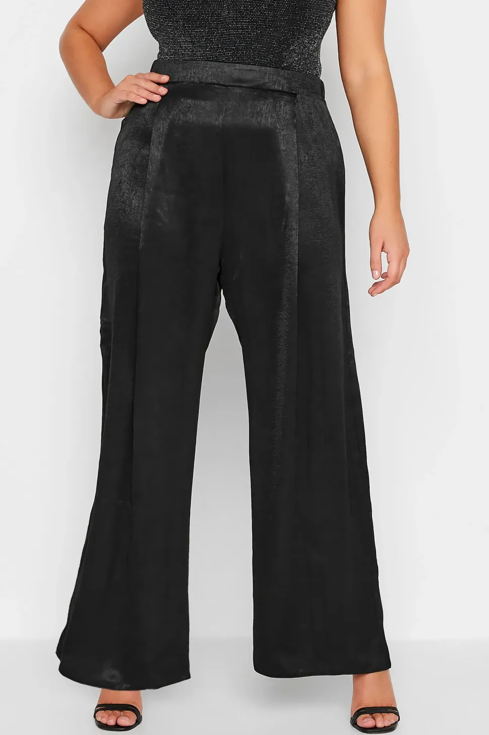 Satin Wide Leg Trousers