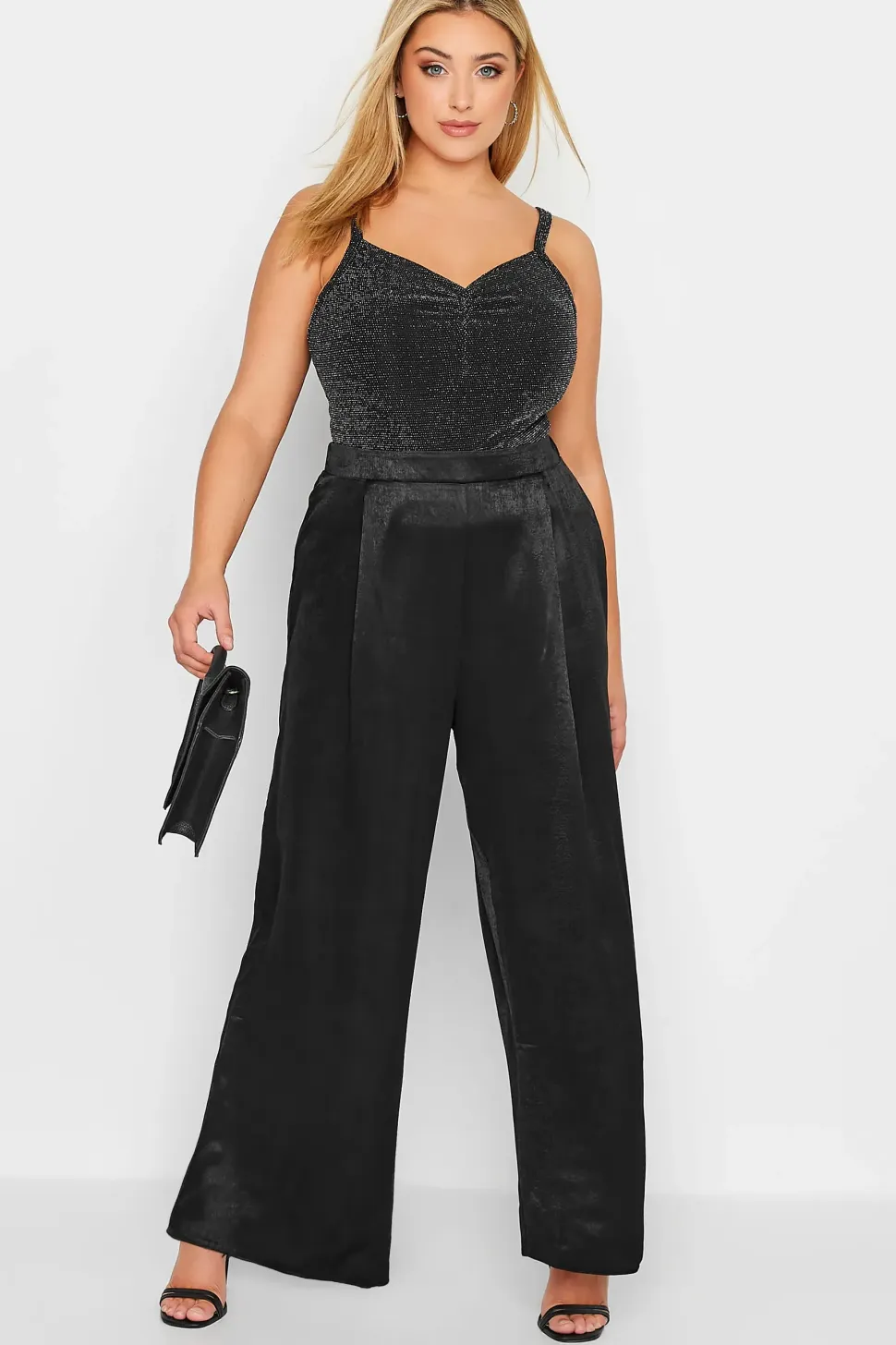 Satin Wide Leg Trousers
