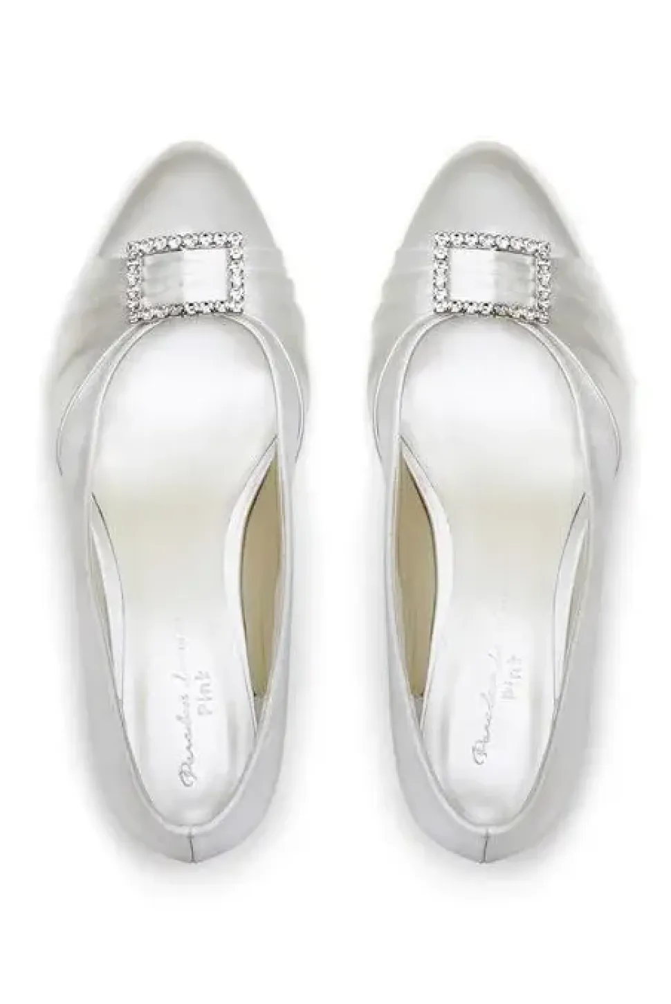 Satin 'Brittney' Wide Fit Block Heel Shoes