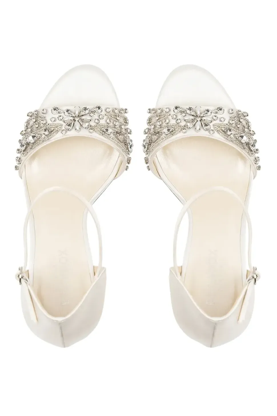 Satin 'Eliana' High Heel Ankle Strap Sandals