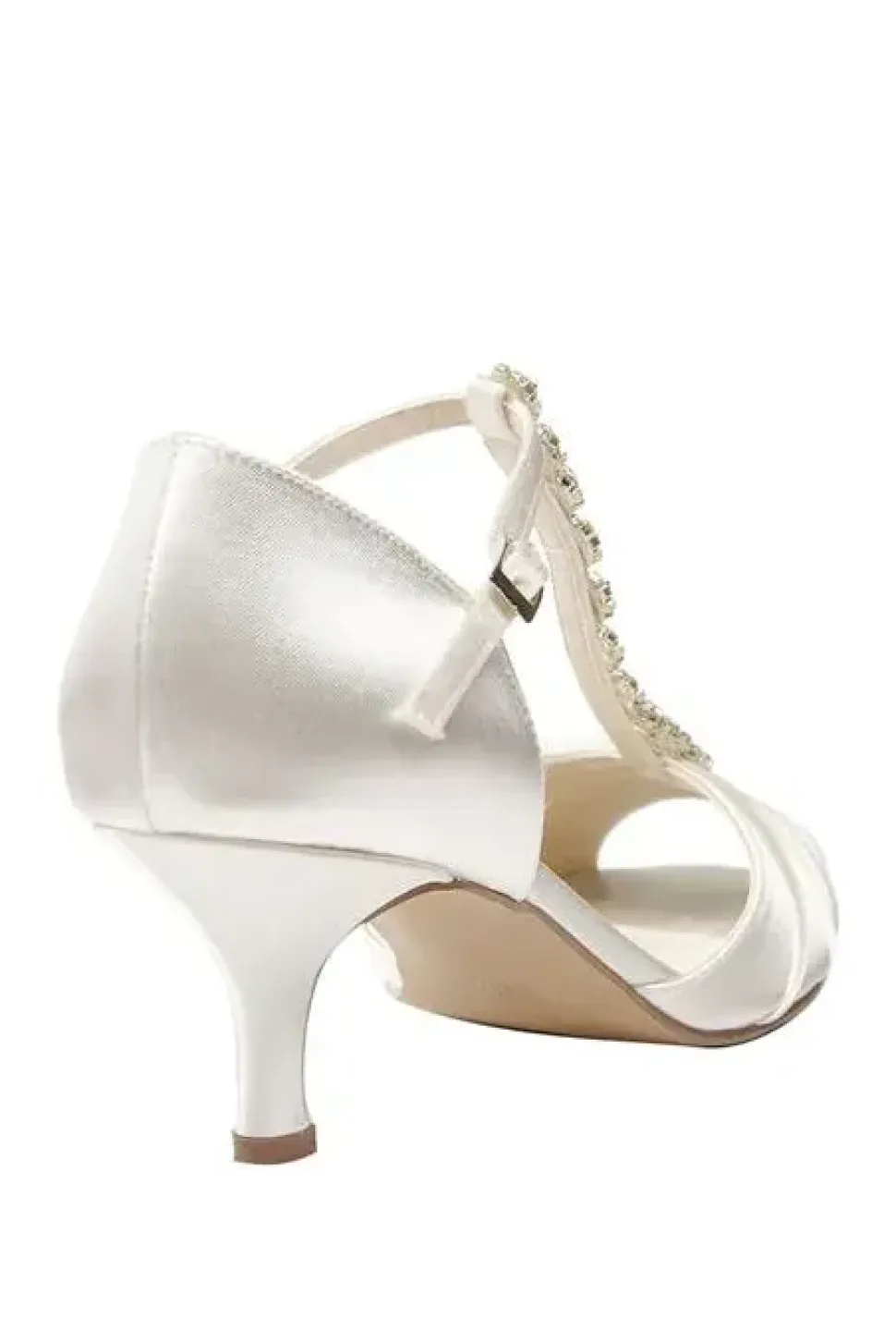 Satin 'Fantasy' Mid Kitten Heel T-bar Shoes