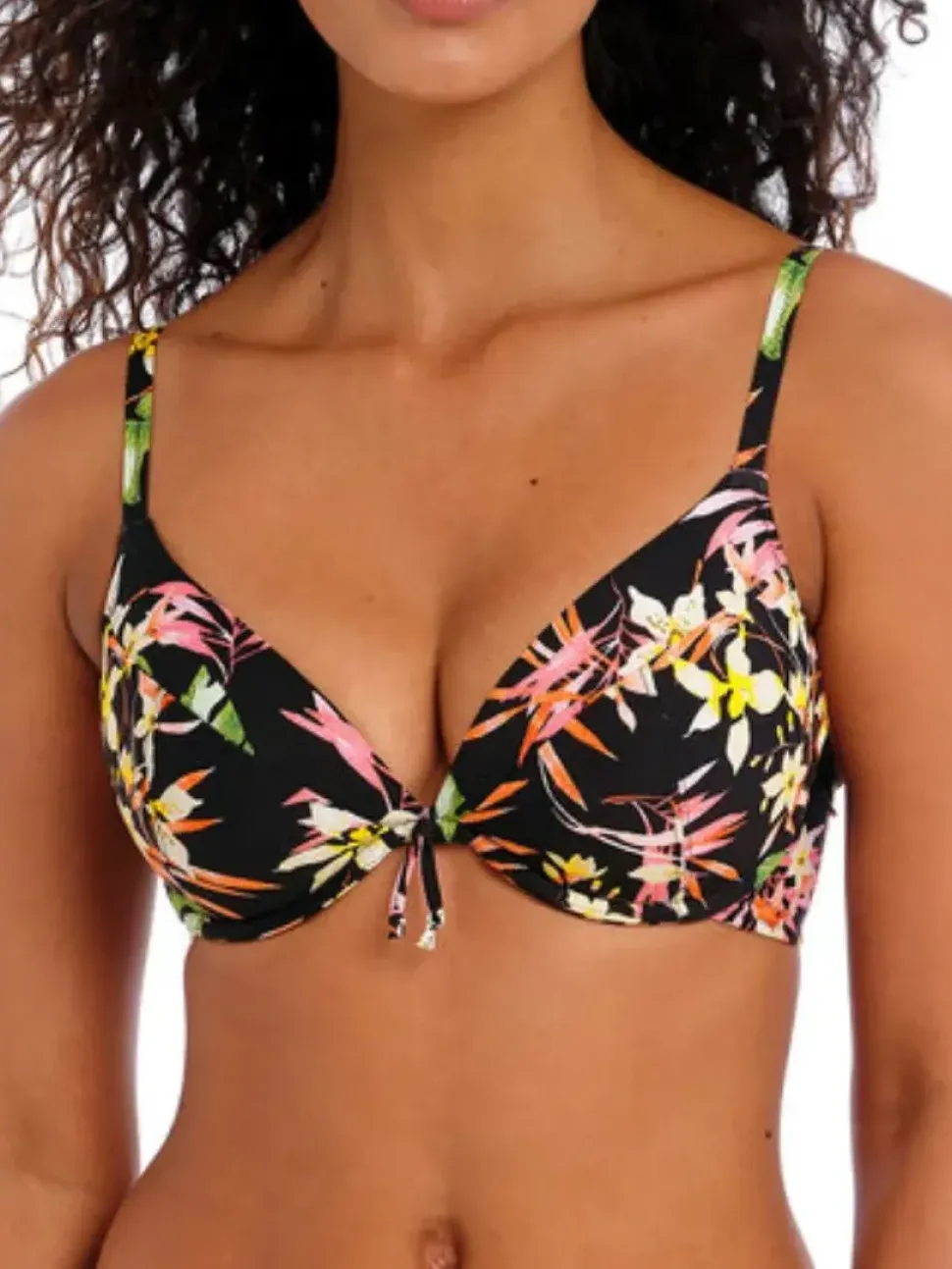 Savanna Sunset Plunge Tie Bikini Top