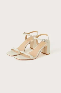 Scallop Block Heeled Sandals