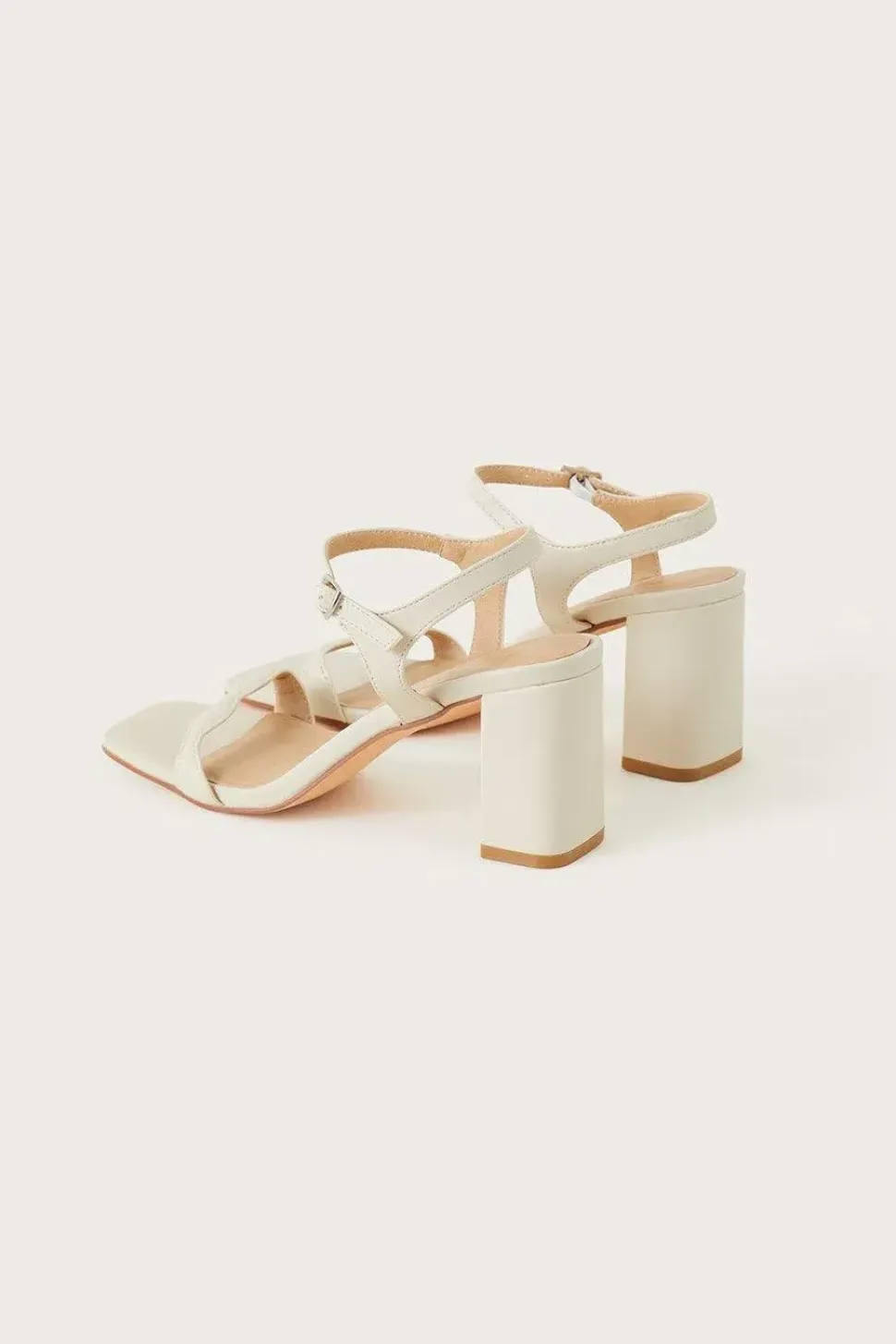 Scallop Block Heeled Sandals