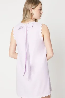 Scallop Edge Mini Shift Dress
