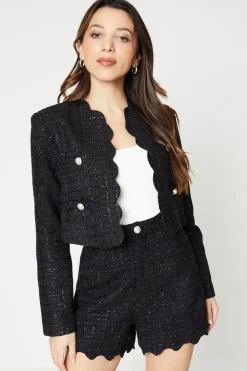 Scallop Edge Tweed Shorts