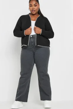 Scallop Hem Knitted Cardigan