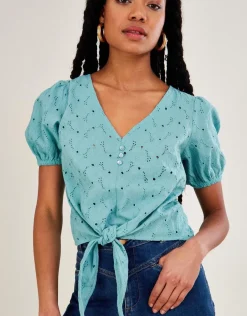 Schiffli tie detail top