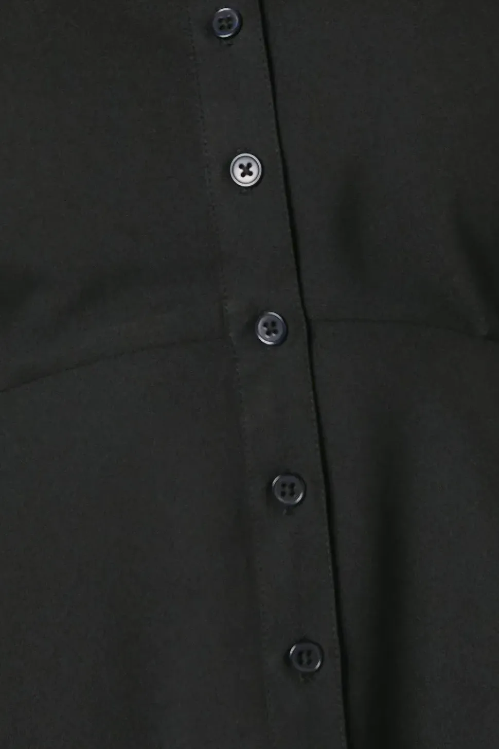 Scoop Neck Button Tea Blouse