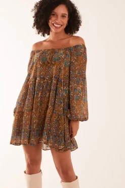 Scoop Neck Mini Trapeze Dress
