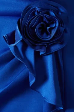 Scuba Corsage Midi Dress