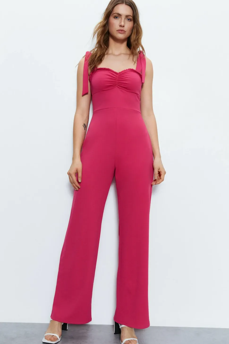Scuba Crepe Wide Leg Jumpsuit