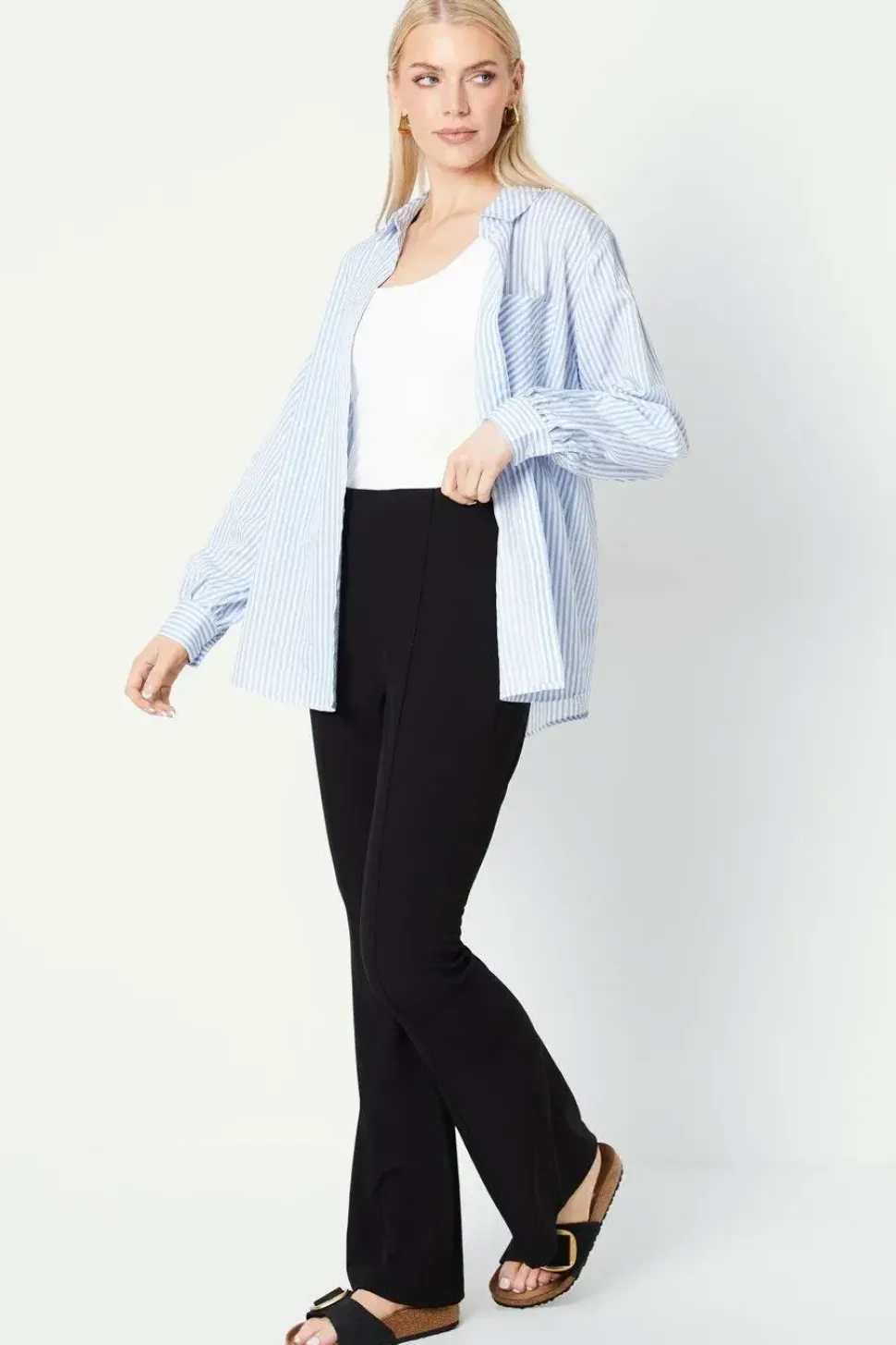 Seam Detail Kickflare Trouser