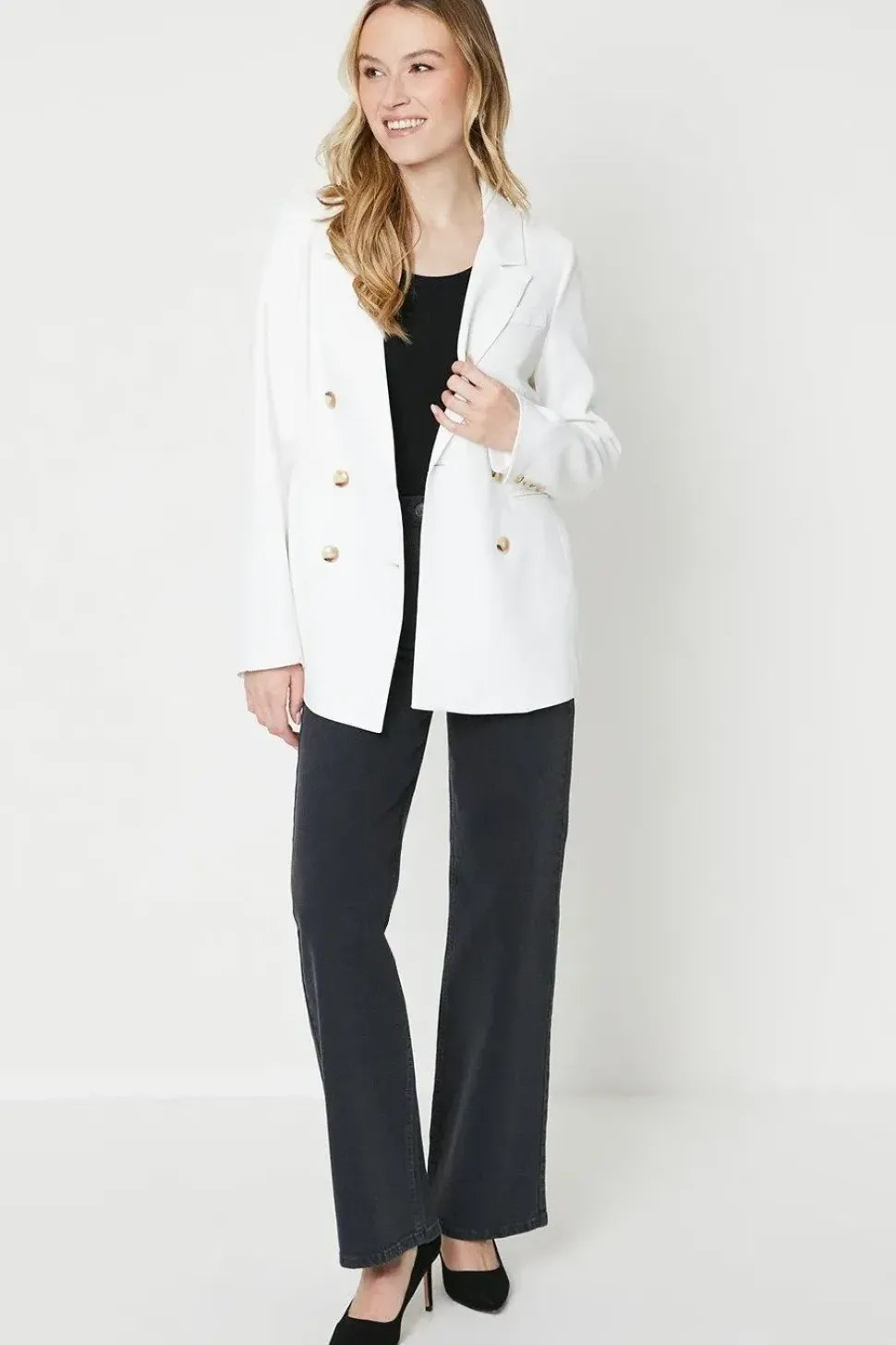 Seamed Double Breasted Blazer