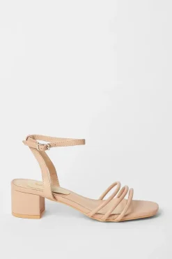 Selma Spaghetti Strap Medium Block Heeled Sandals