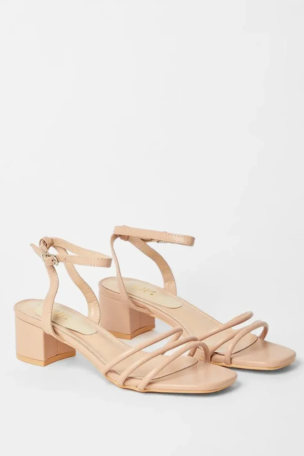 Selma Spaghetti Strap Medium Block Heeled Sandals