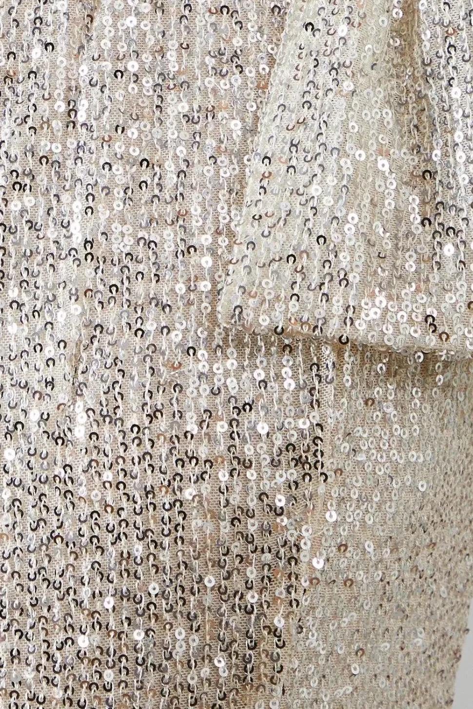 Sequin Bow One Shoulder Bridesmaid Maxi Dress