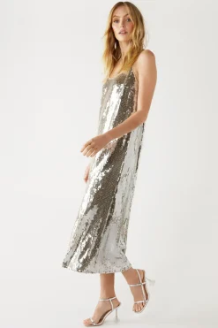 Sequin Cami Midi Dress