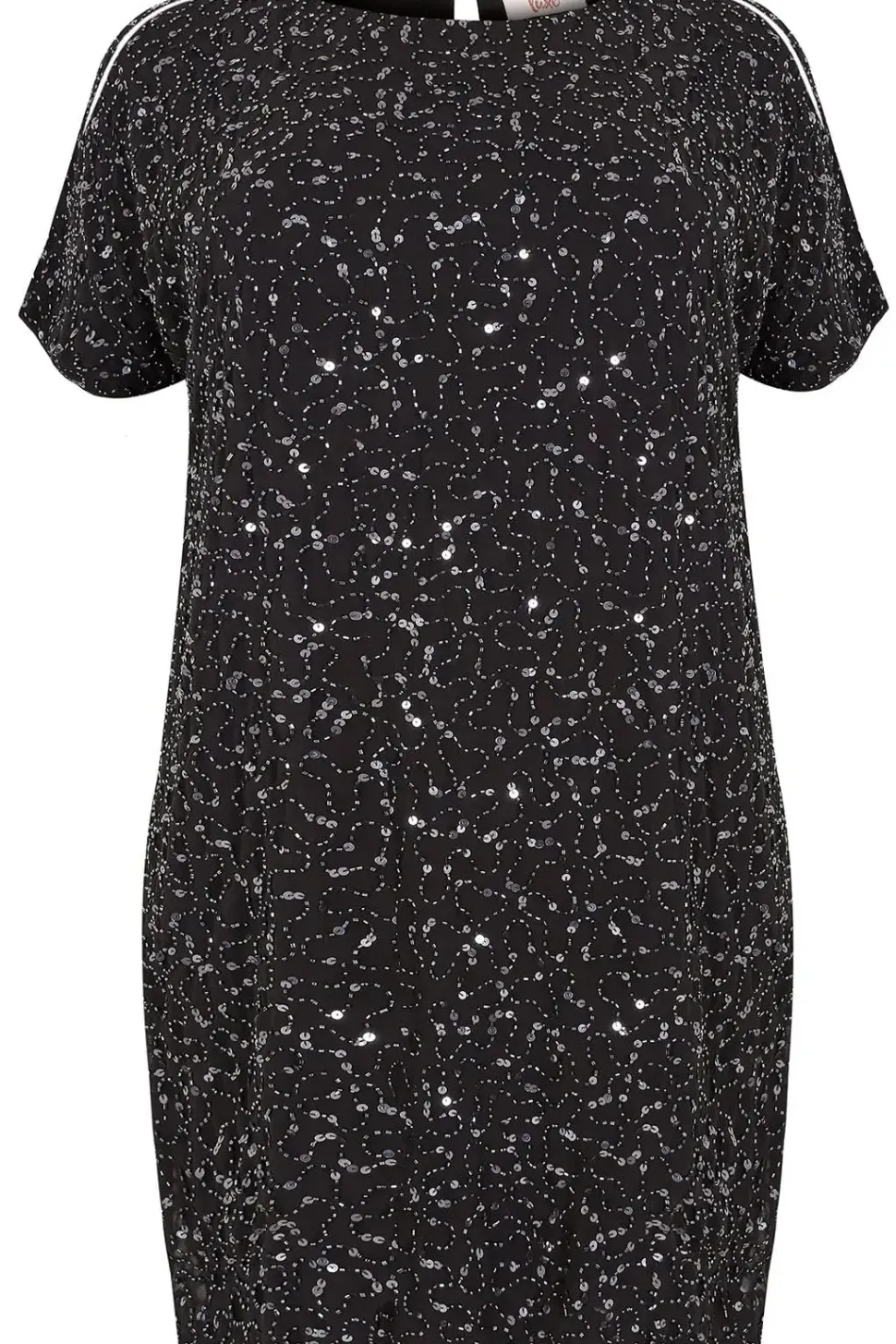 Sequin Cold Shoulder Cape Dress