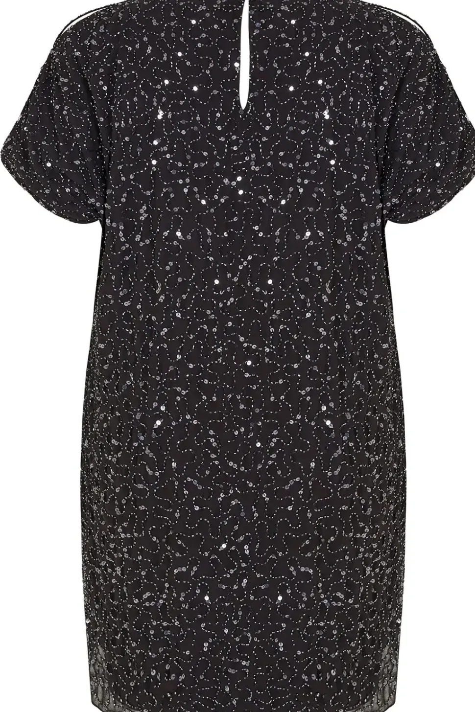 Sequin Cold Shoulder Cape Dress
