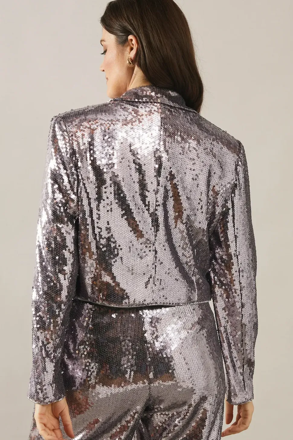 Sequin Crop Blazer