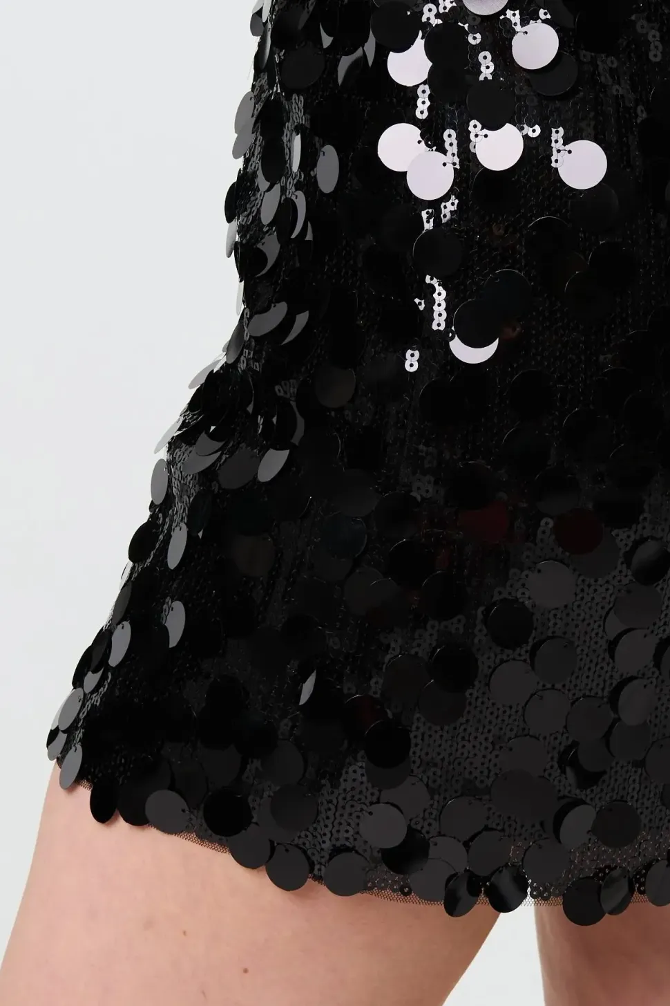 Sequin Embellished A-Line Mini Skirt