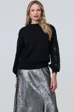 Sequin Embellished Relaxed Jumper