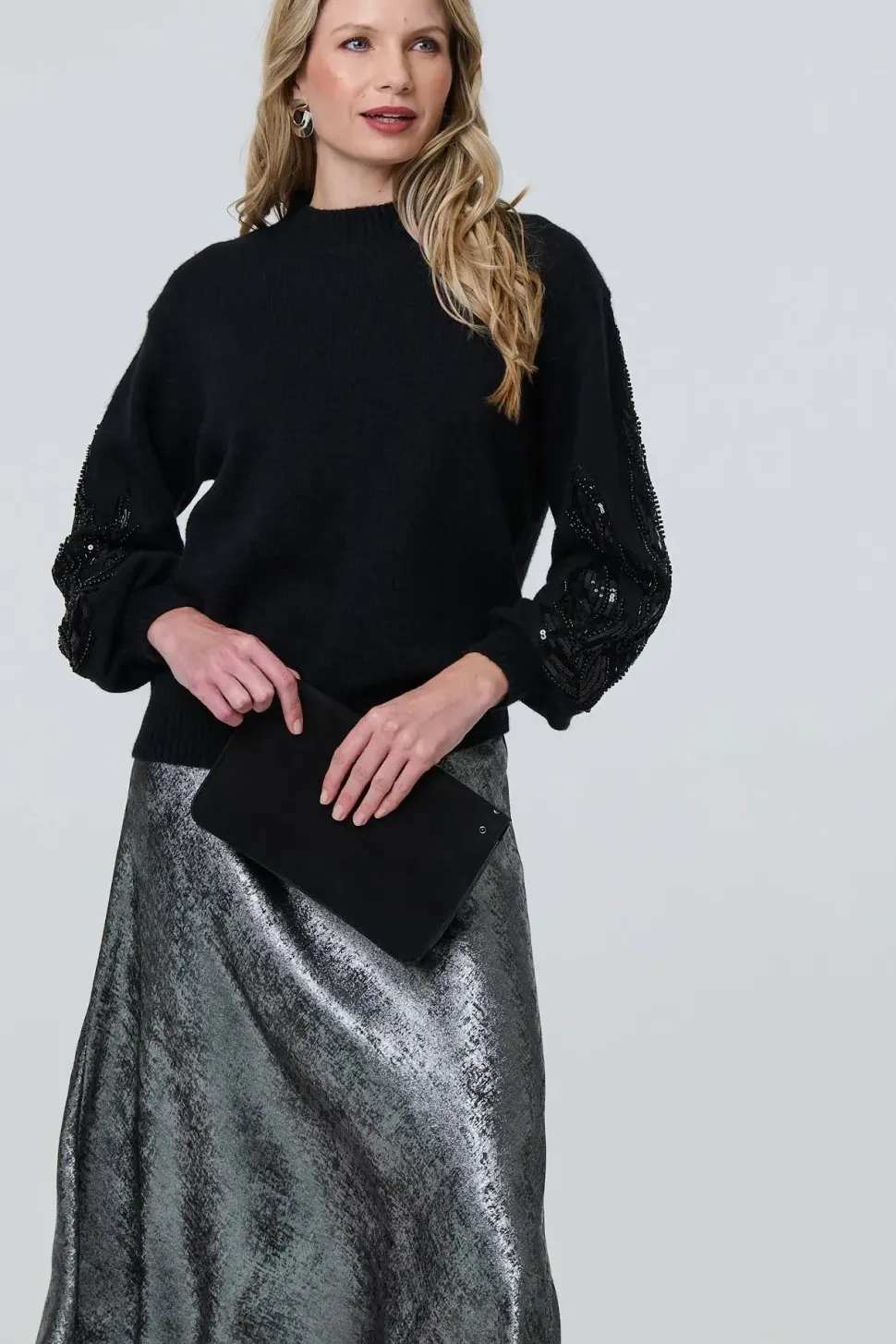 Sequin Embellished Relaxed Jumper