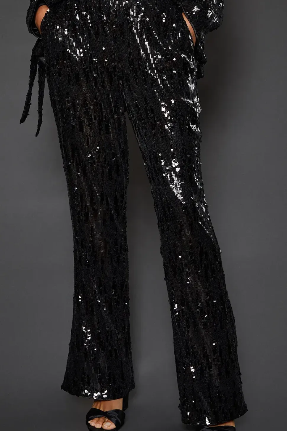 Sequin Kickflare Trouser