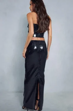 Sequin Maxi Skirt