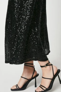 Sequin Midi Skirt