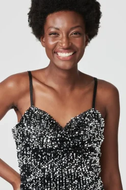 Sequinned Cami Slip Dress