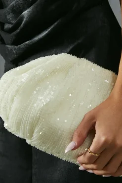 Sequin Rounded Clutch Bag