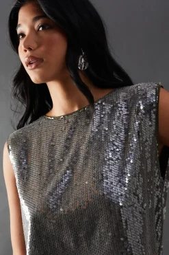 Sequin Sleeveless Tank