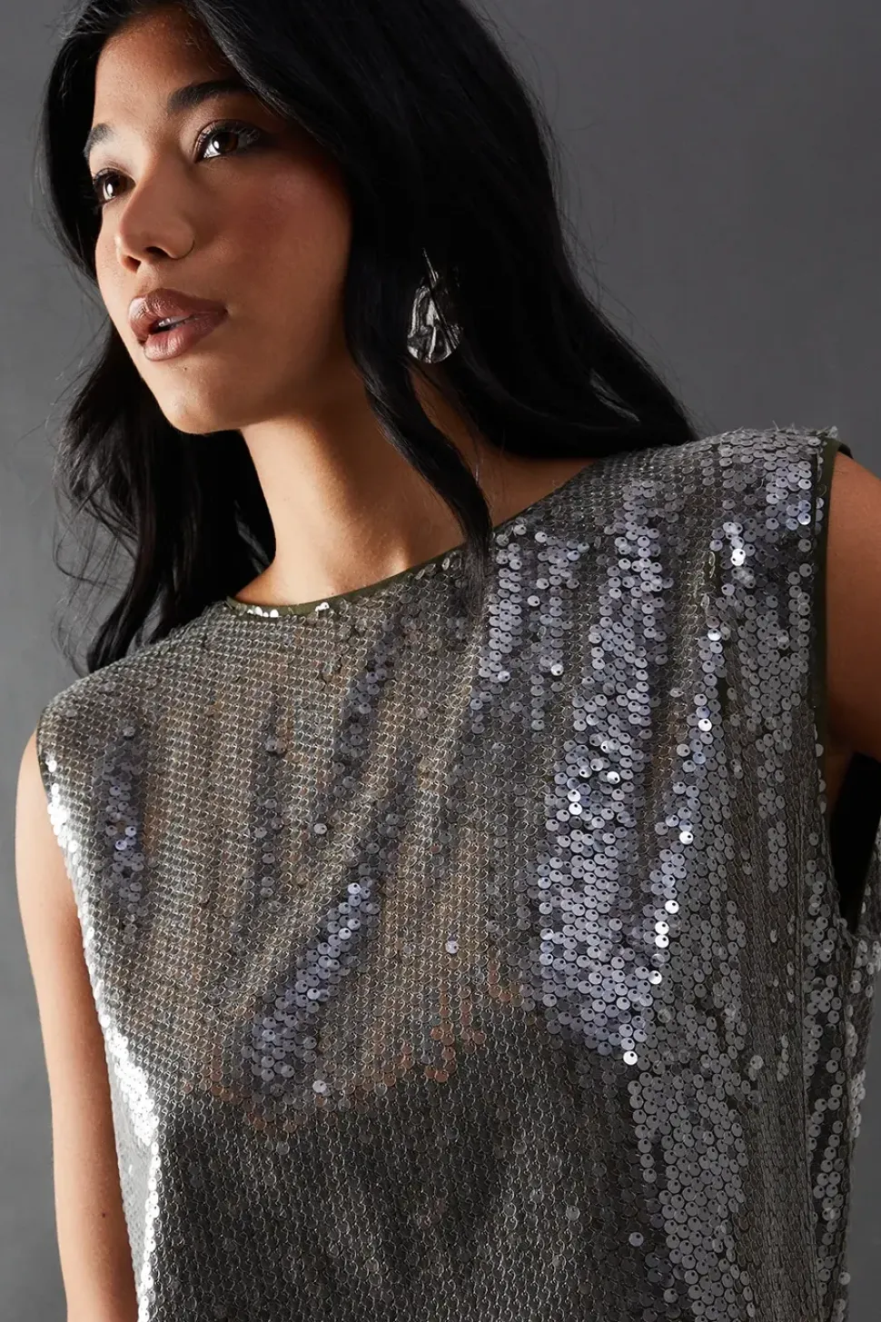 Sequin Sleeveless Tank