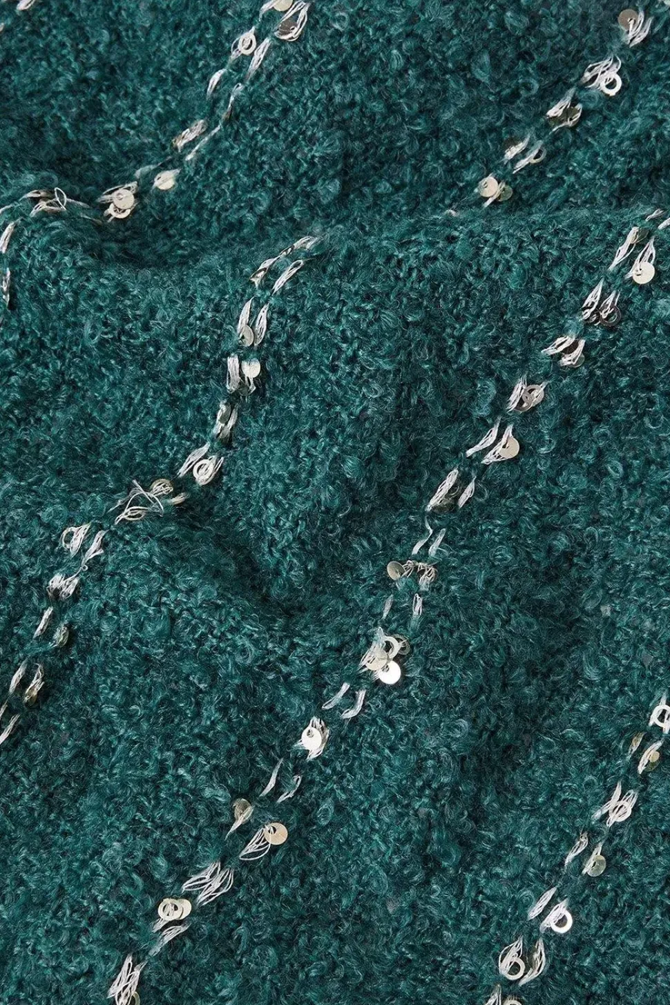 Sequin Stripe Boucle Scarf