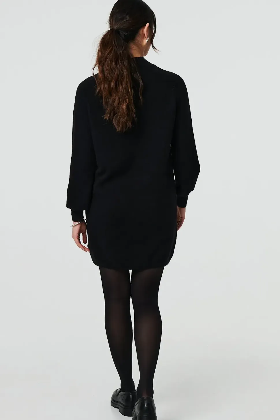 Sequin Stripe Long Sleeve Knit Mini Dress