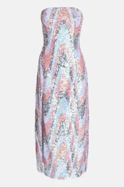 Sequin Swirl Midi Dress